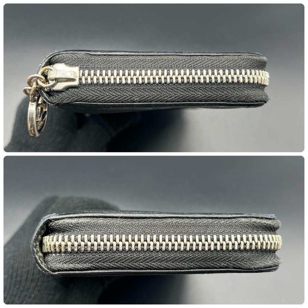 箱付き✨グッチ 長財布 ラウンドファスナー インプリメ メタリックGG柄 黒