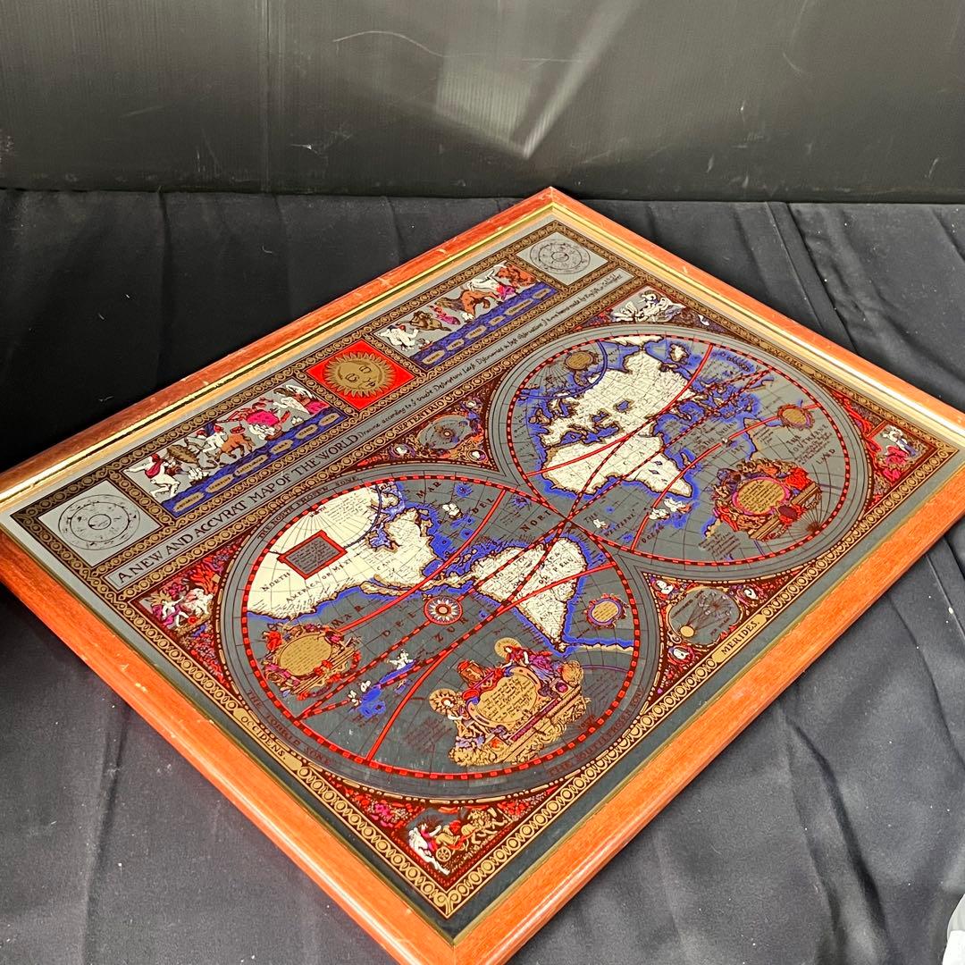 英国製 ヴィンテージ MERIDES パブミラー 鏡 アンティーク オシャレ