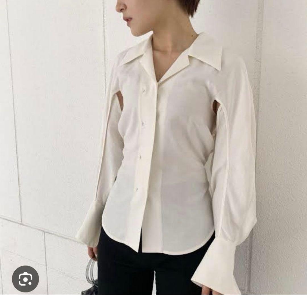 Mame Kurogouchi ViscoseHempRoundShirt 白2