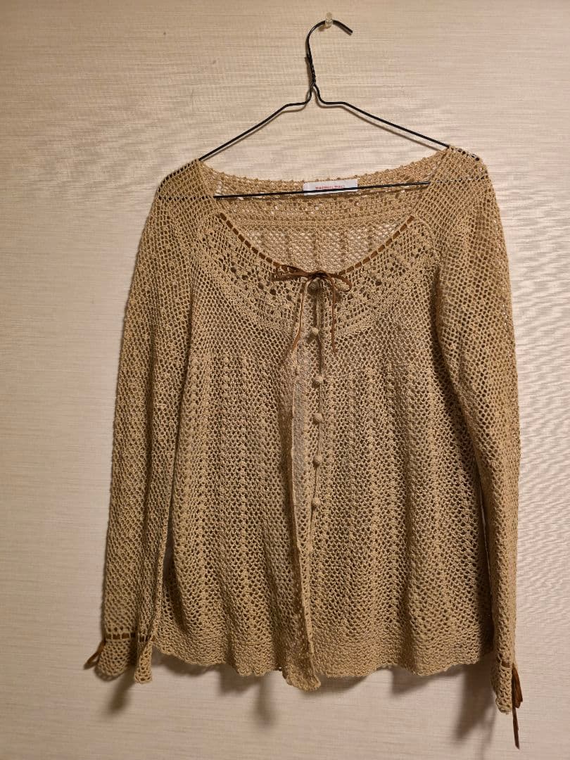 WONDERFUL WORLD レース編みカーディガン