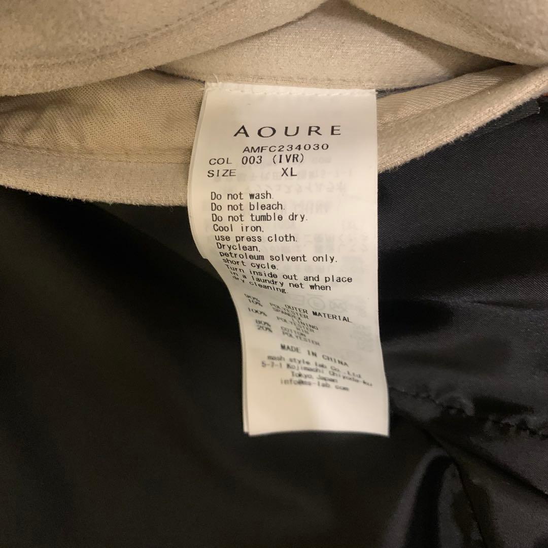 AOURE ポンチスエードシングルライダースジャケット　　size XL