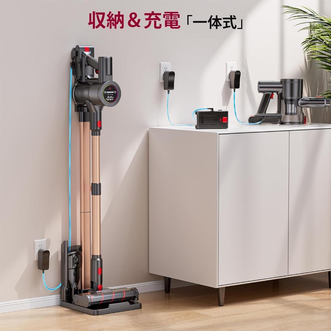 掃除機 コードレス超強力吸引 AIモード 超広角LEDライト LEDディスプレイ