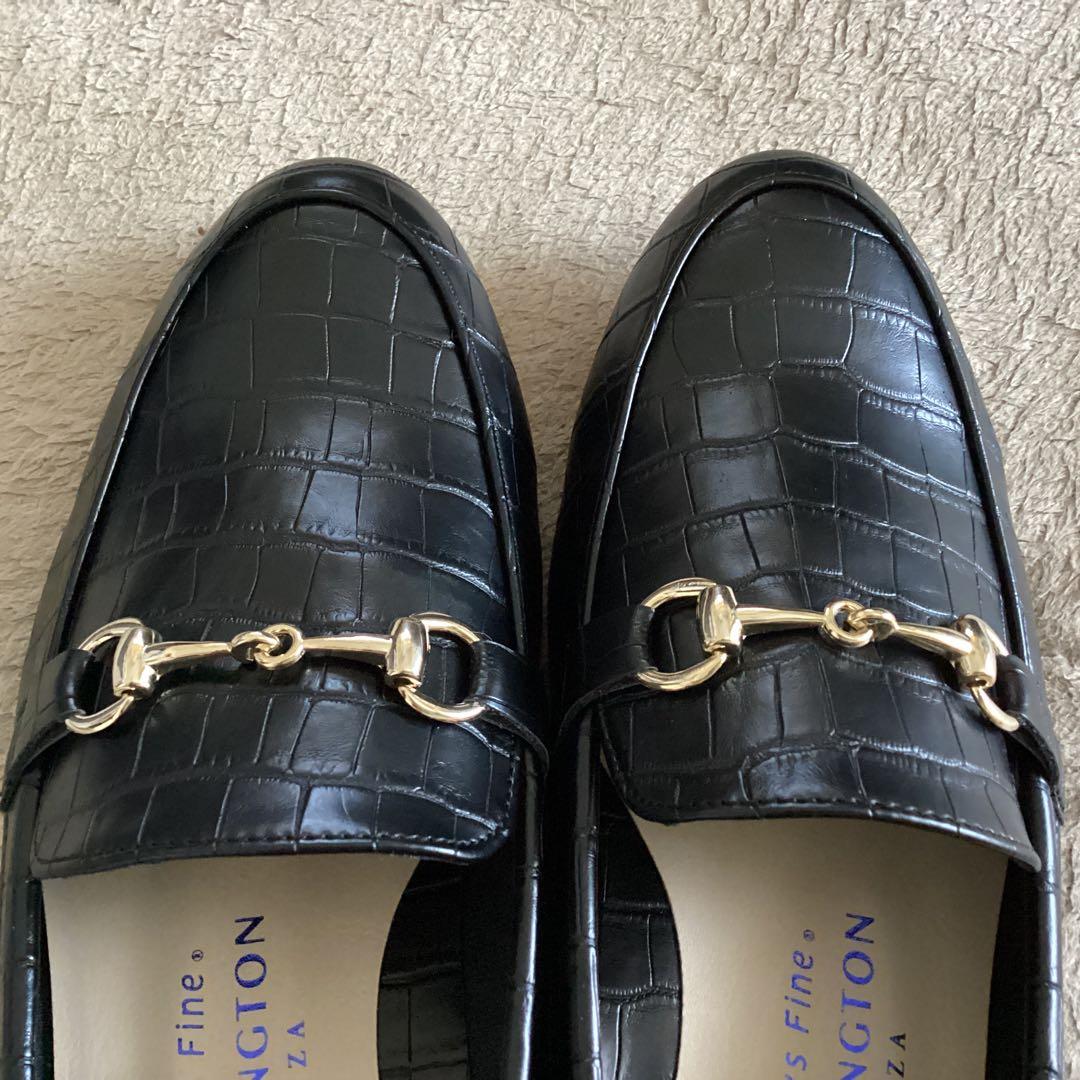 ローファーフラットシューズ 銀座ワシントン　25センチ　晴雨兼用