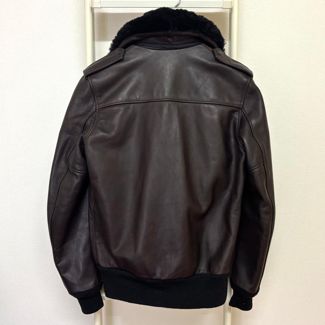 schott G-1 A-2 ダークブラウン　リアルレザー　36ロング　ケンコバ