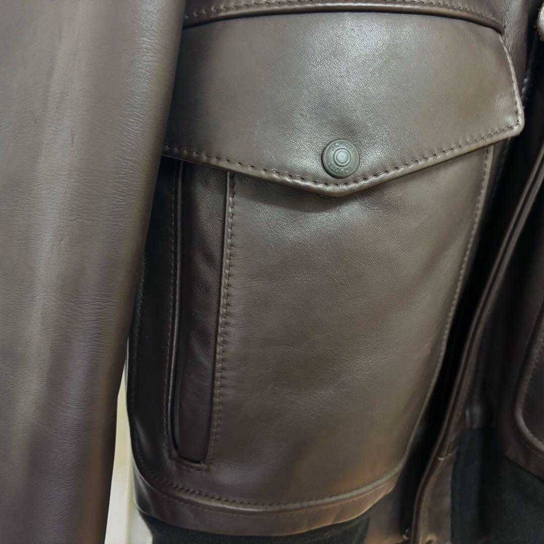 schott G-1 A-2 ダークブラウン　リアルレザー　36ロング　ケンコバ