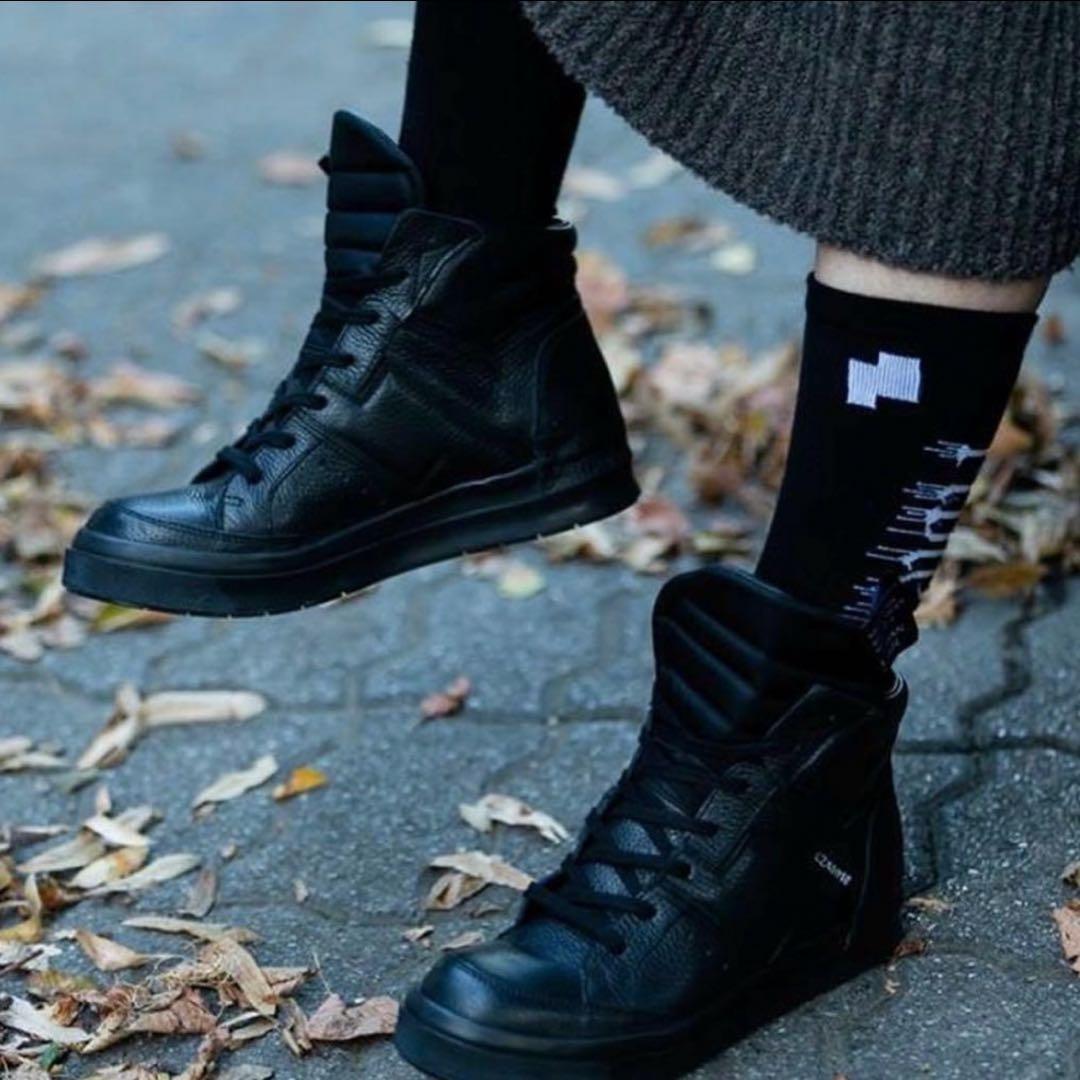 Rick Owens 似cinzia araia 黒レザースニーカー ハイカット