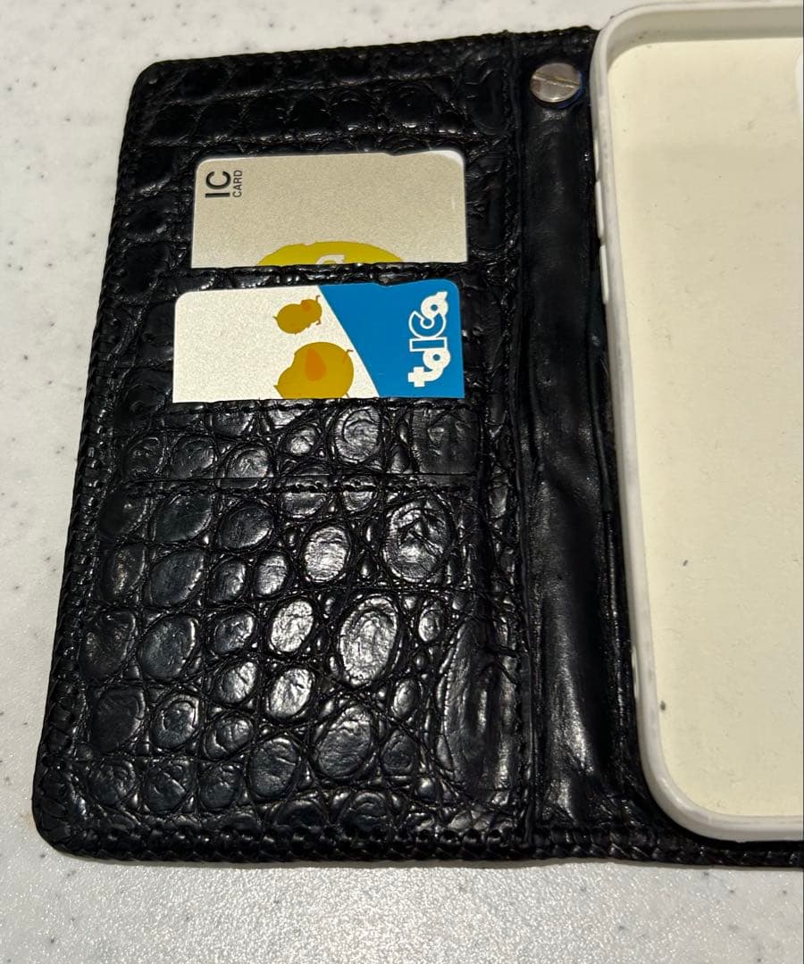 クロコダイルレザー 携帯ケース　ihone14plus ihoneケース