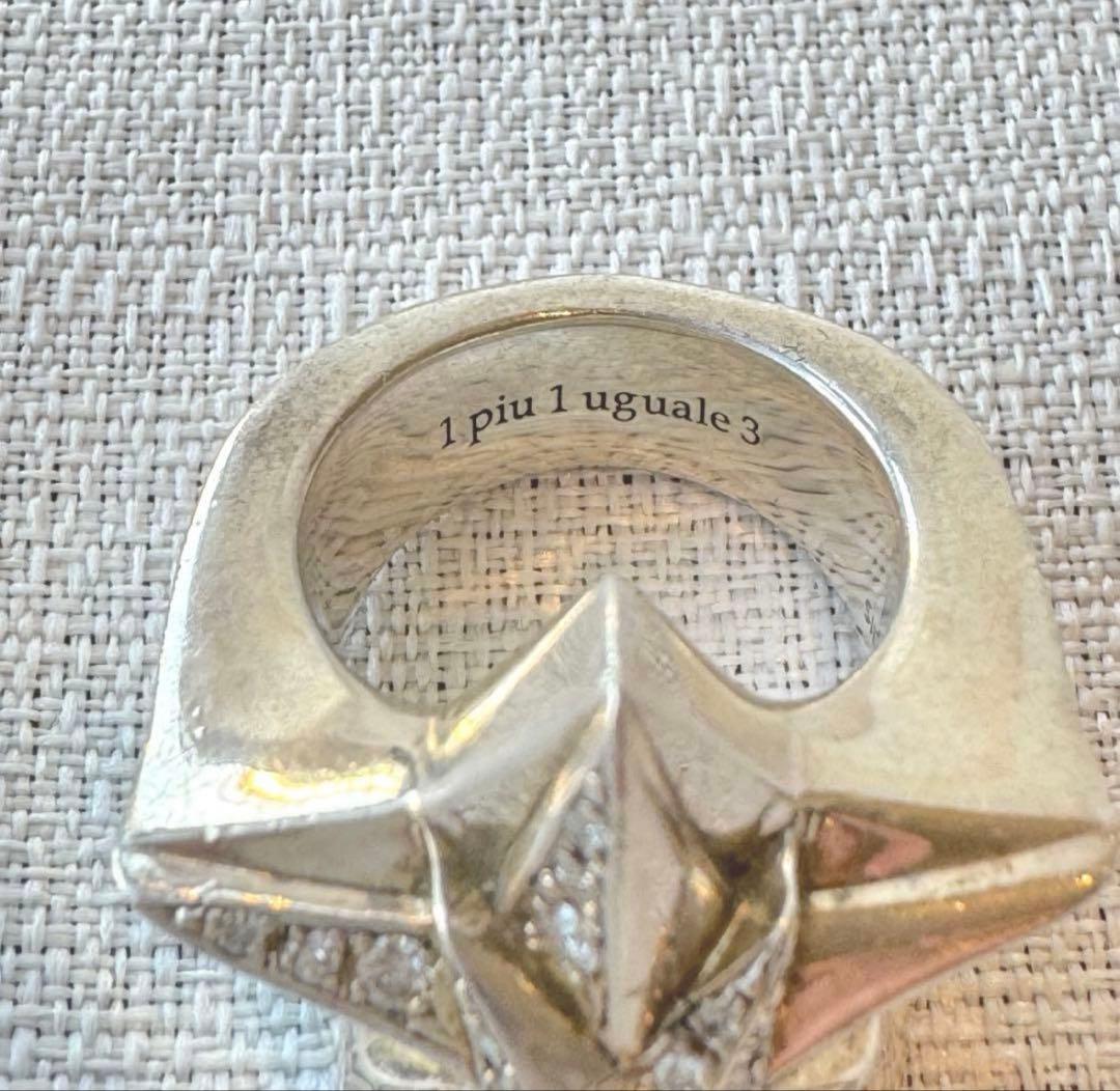 ウノピュウノウグァーレトレ×ウルフズヘッド　リング　スター　シルバー　ダイヤ