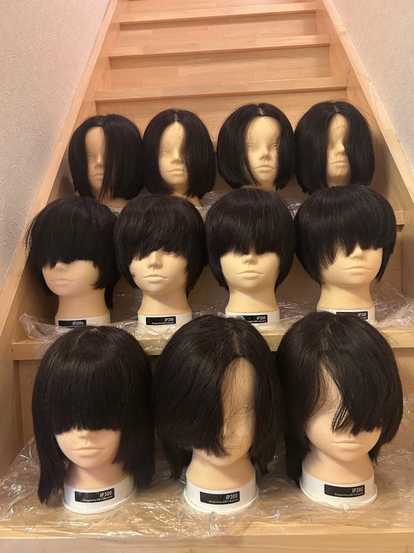 カットウィッグ ヘッドマネキン 中古 11体 美容師 理容師 練習用ウィッグ