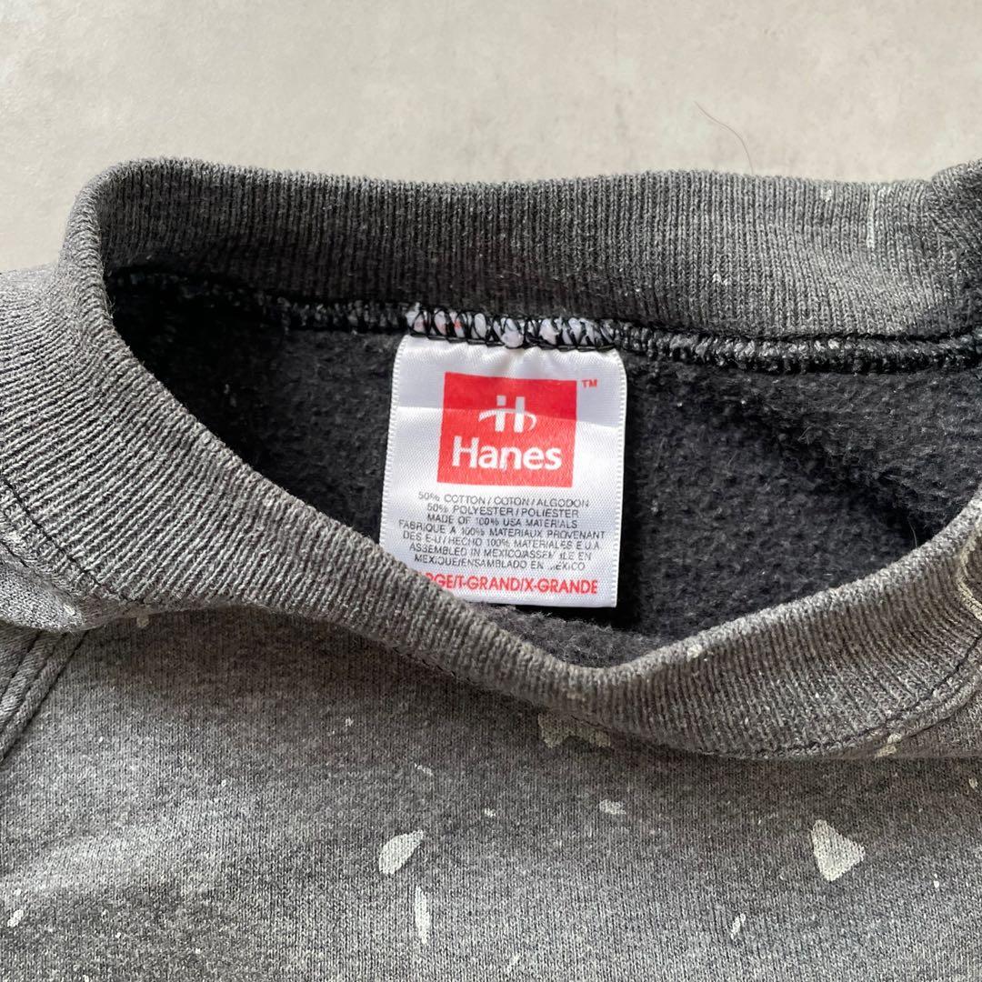 90s Hanes フェードスウェット　襤褸　ブラックフェード