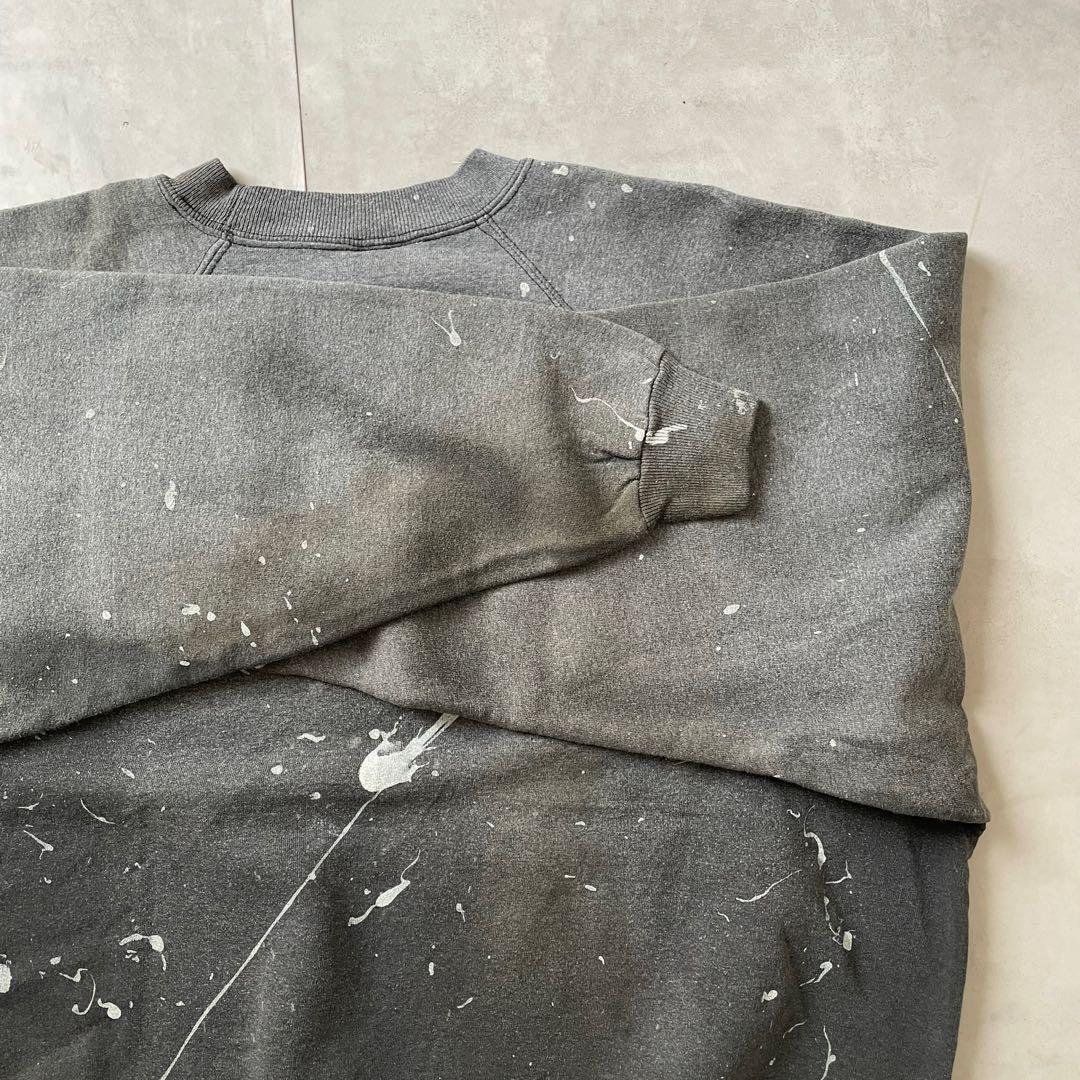 90s Hanes フェードスウェット　襤褸　ブラックフェード