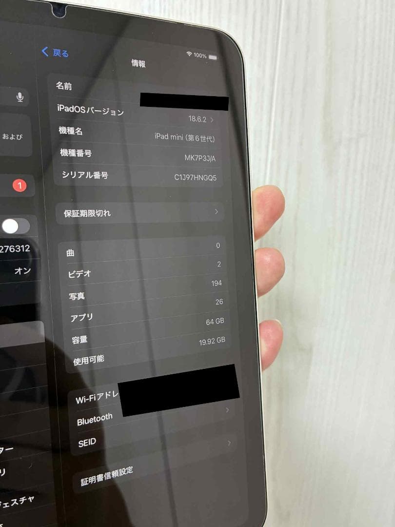 iPad mini スターライト 64GB Wifiモデル Apple 本体のみ