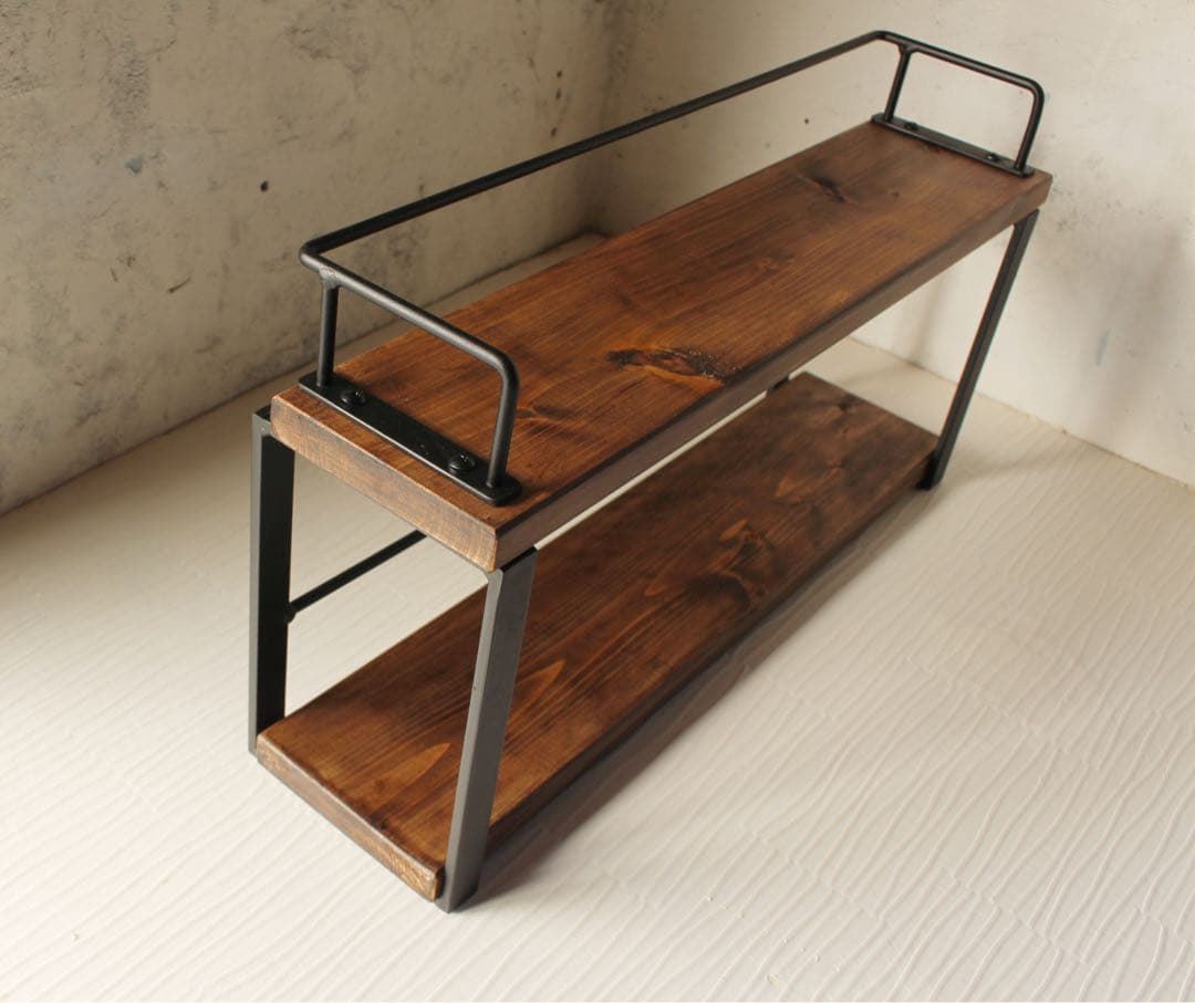 アイアン2段スパイスラック・調味料棚・49 cm