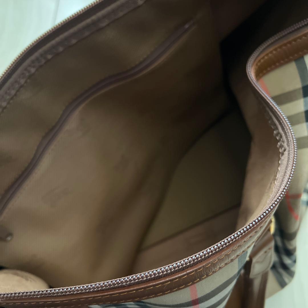 最終価格　Burberry チェック柄 ボストンバッグ 南京錠付き　ビンテージ