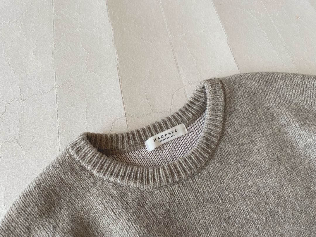 トゥモローランドMACPHEEマカフィー 立体シルエットクルーネックウールニット