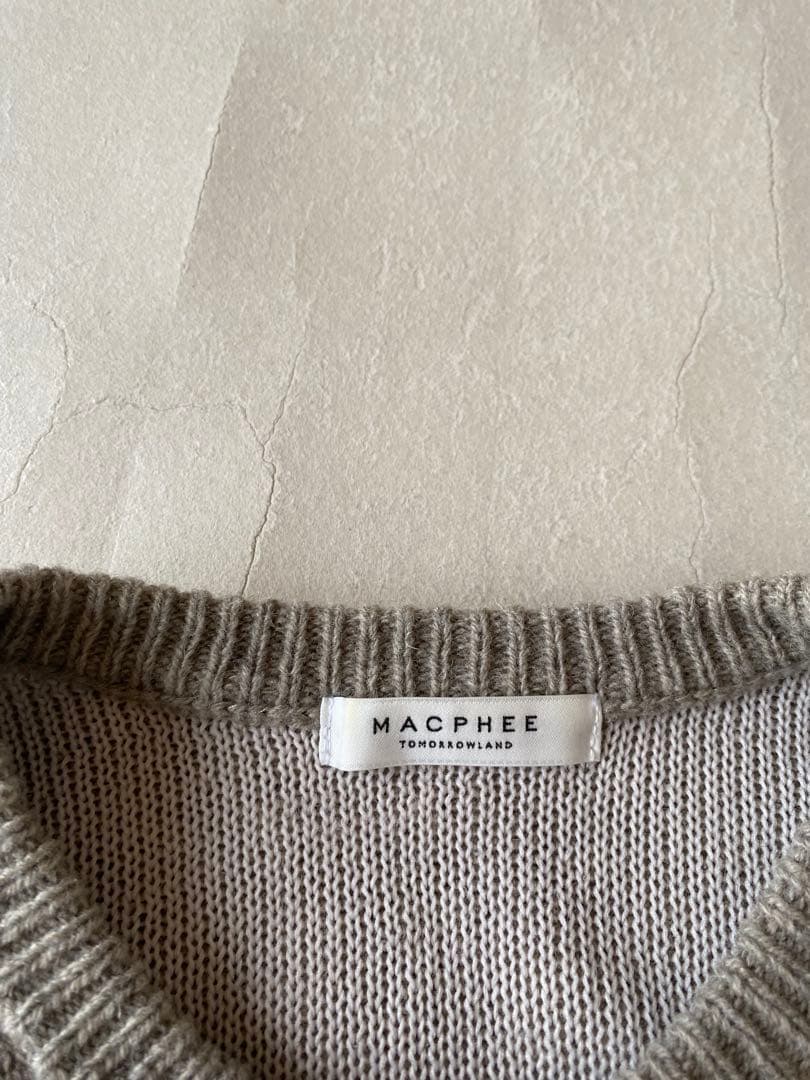 トゥモローランドMACPHEEマカフィー 立体シルエットクルーネックウールニット