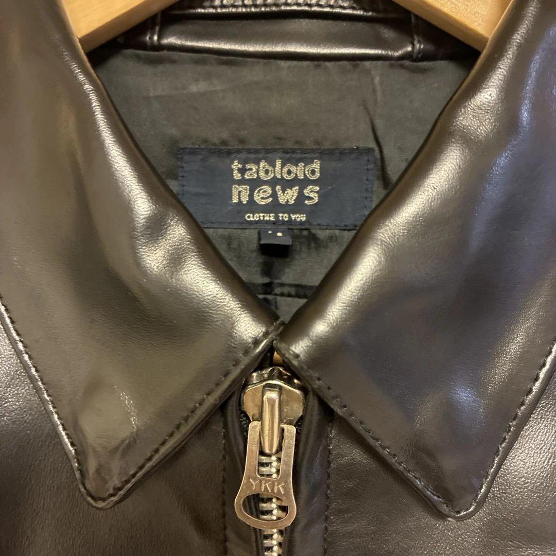 tabbed news ブラックレザージャケット