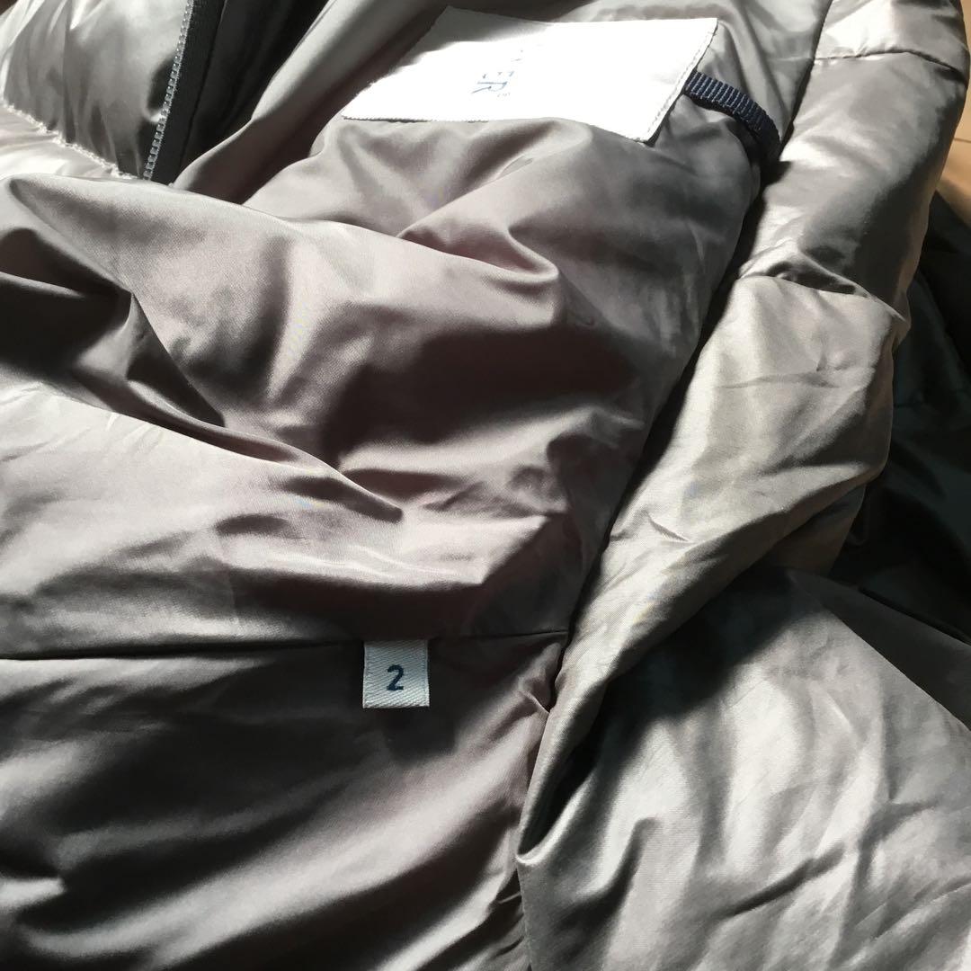 MONCLER グレー ダウンジャケット ウエストベルト付き