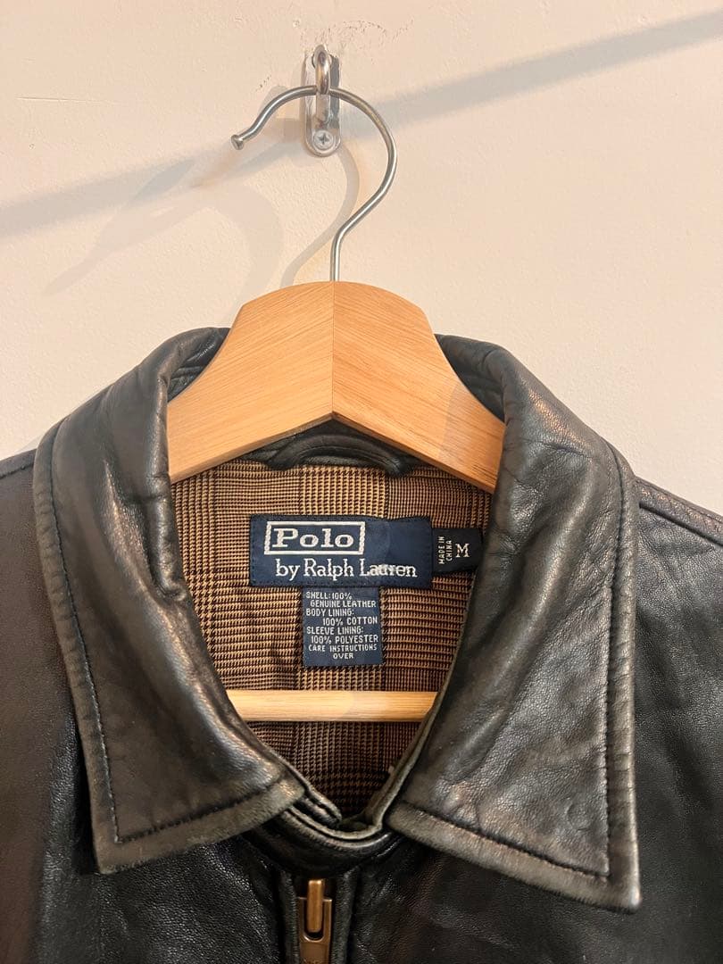 90s polo ralph lauren ラルフローレン　レザー ジャケット