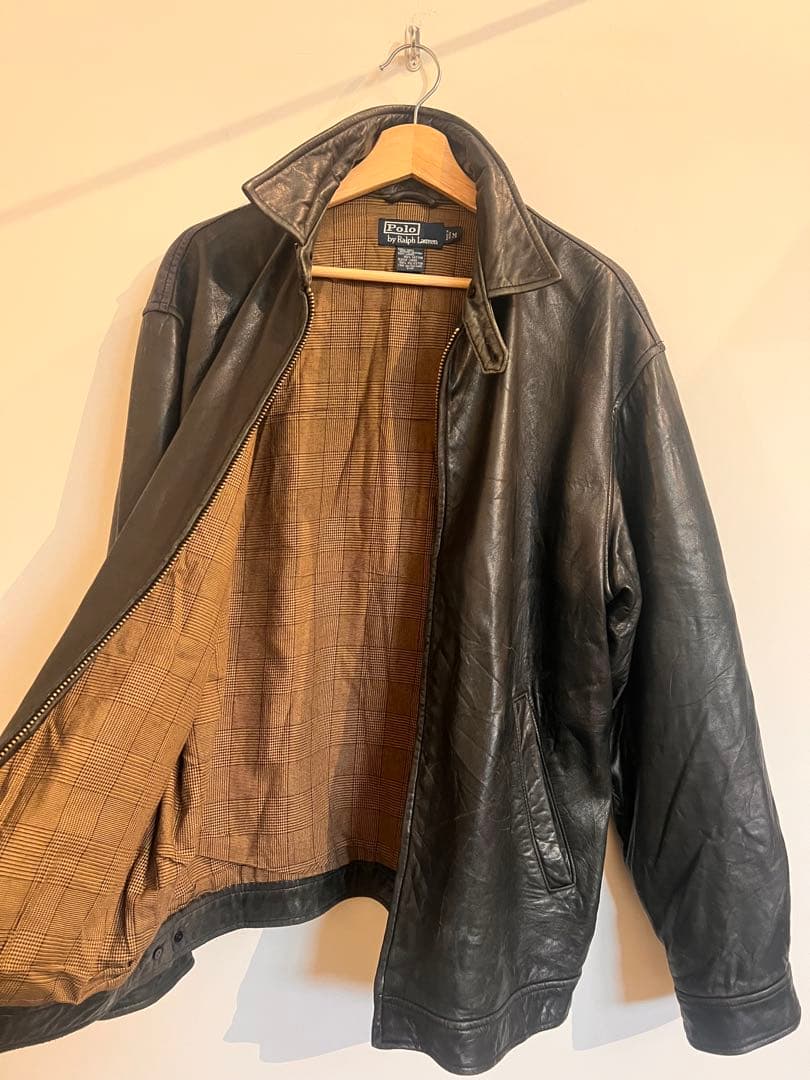 90s polo ralph lauren ラルフローレン　レザー ジャケット