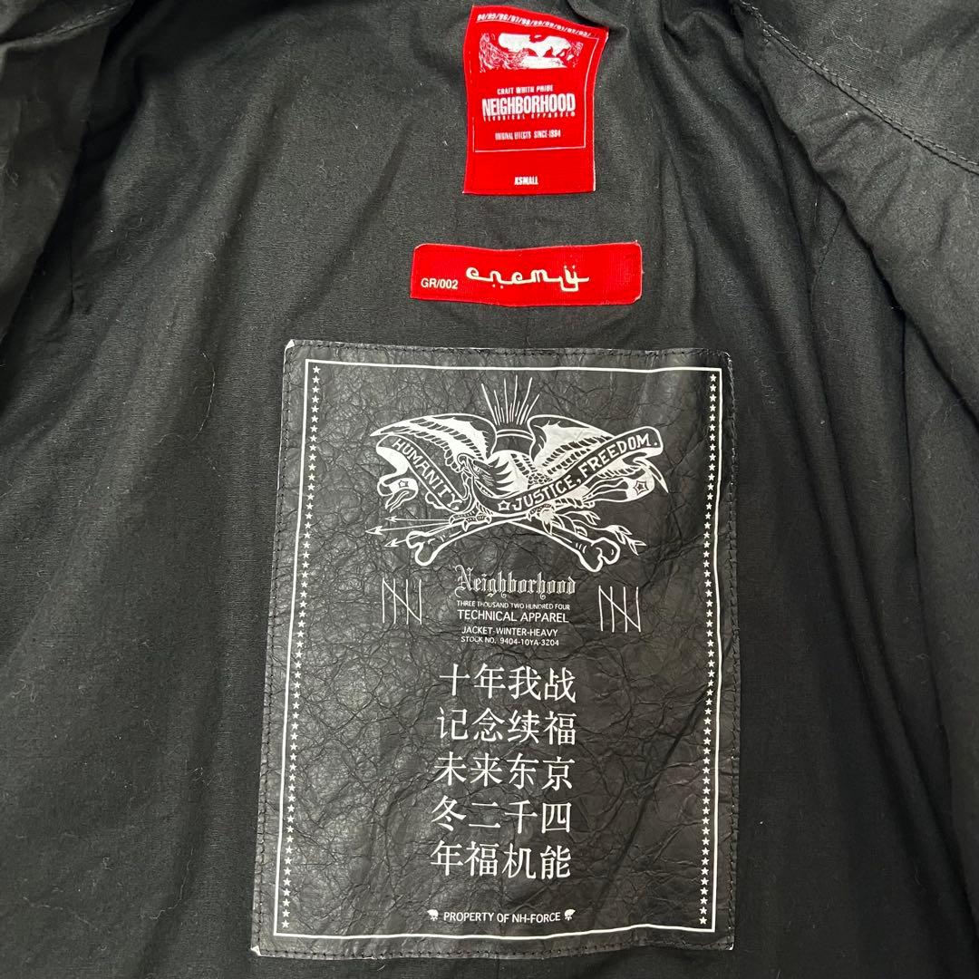 【にや】ネイバーフッド✨️10周年記念　モッズコート　ファー　取り外しフード