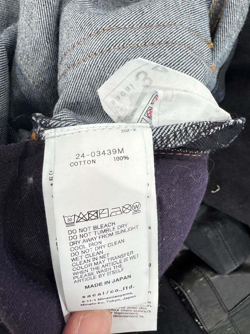 断*中様 Sacai (サカイ) BELTEED BAGGY FLAIR DEN