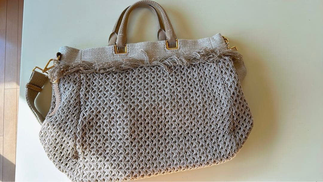 I　PRADA 布ボストンバッグ