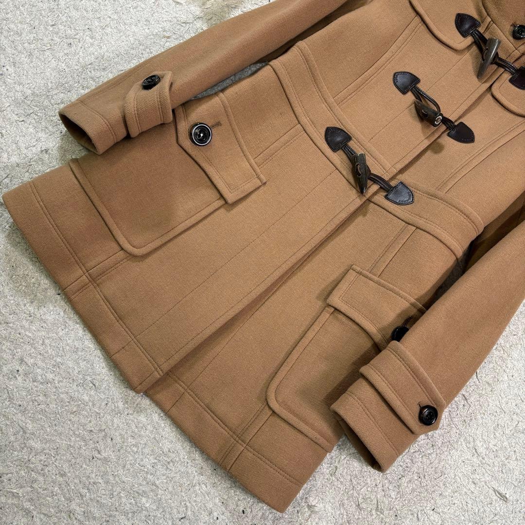 バーバリーロンドンブルーレーベル　ノバチェック　　トグル　ダッフルコート　38