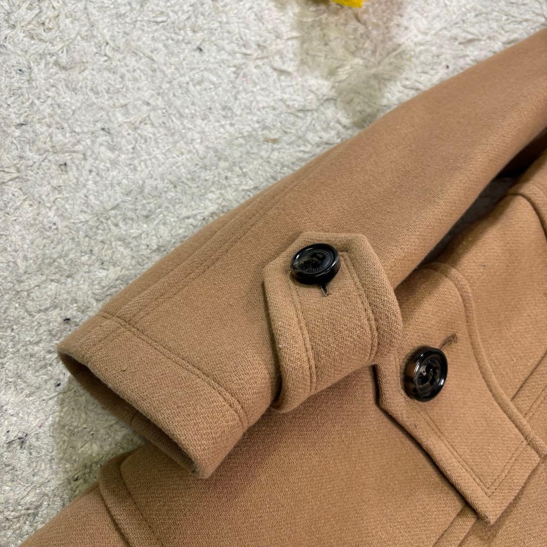 バーバリーロンドンブルーレーベル　ノバチェック　　トグル　ダッフルコート　38