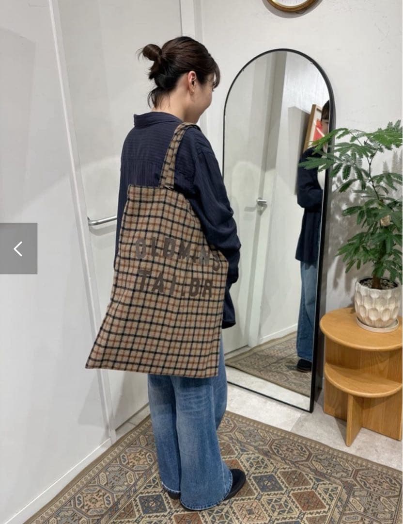 OLD MANS TAILOR チェック柄バッグ