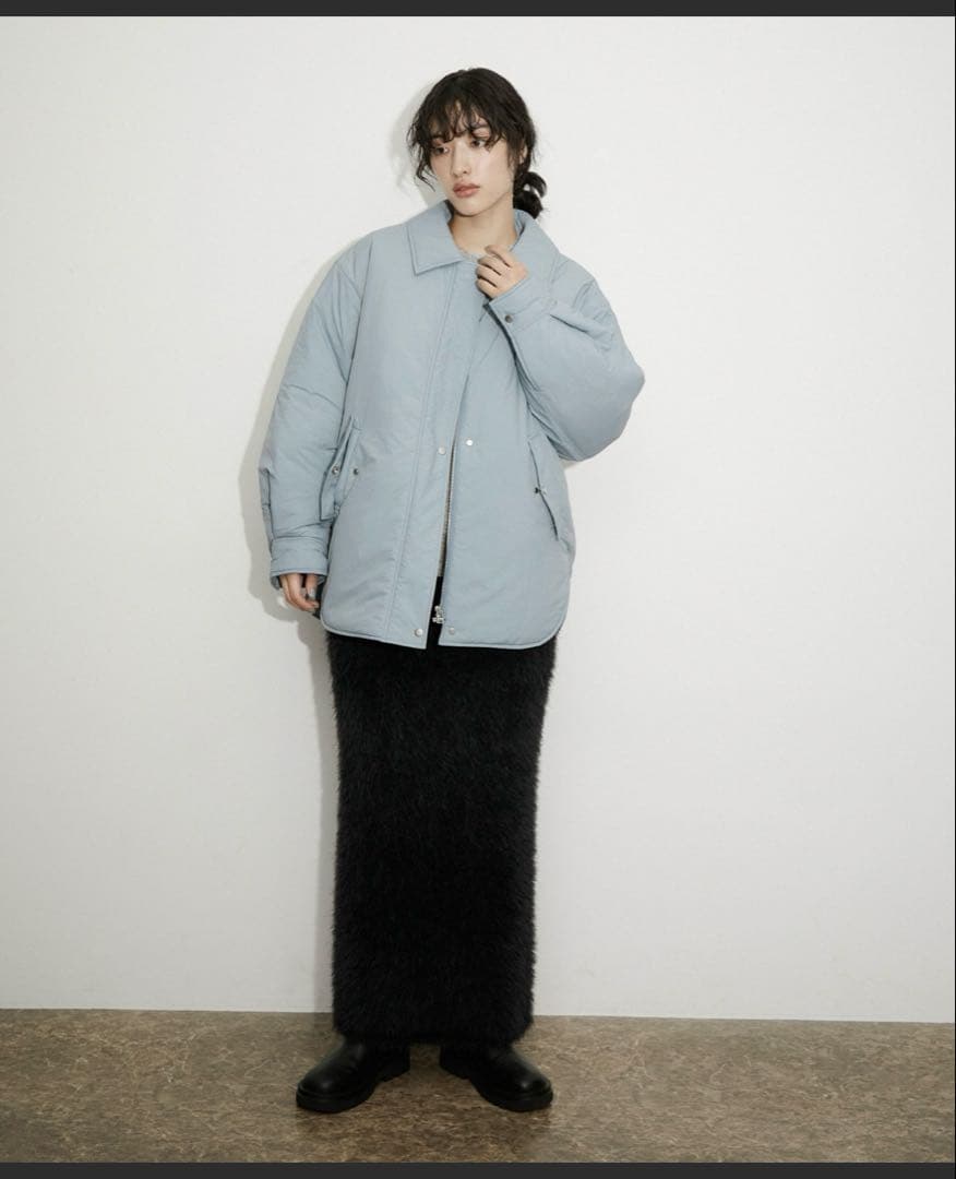 アダムエロペ　サステナブル　パデットシャツブルゾン　美品　広瀬アリス　着用