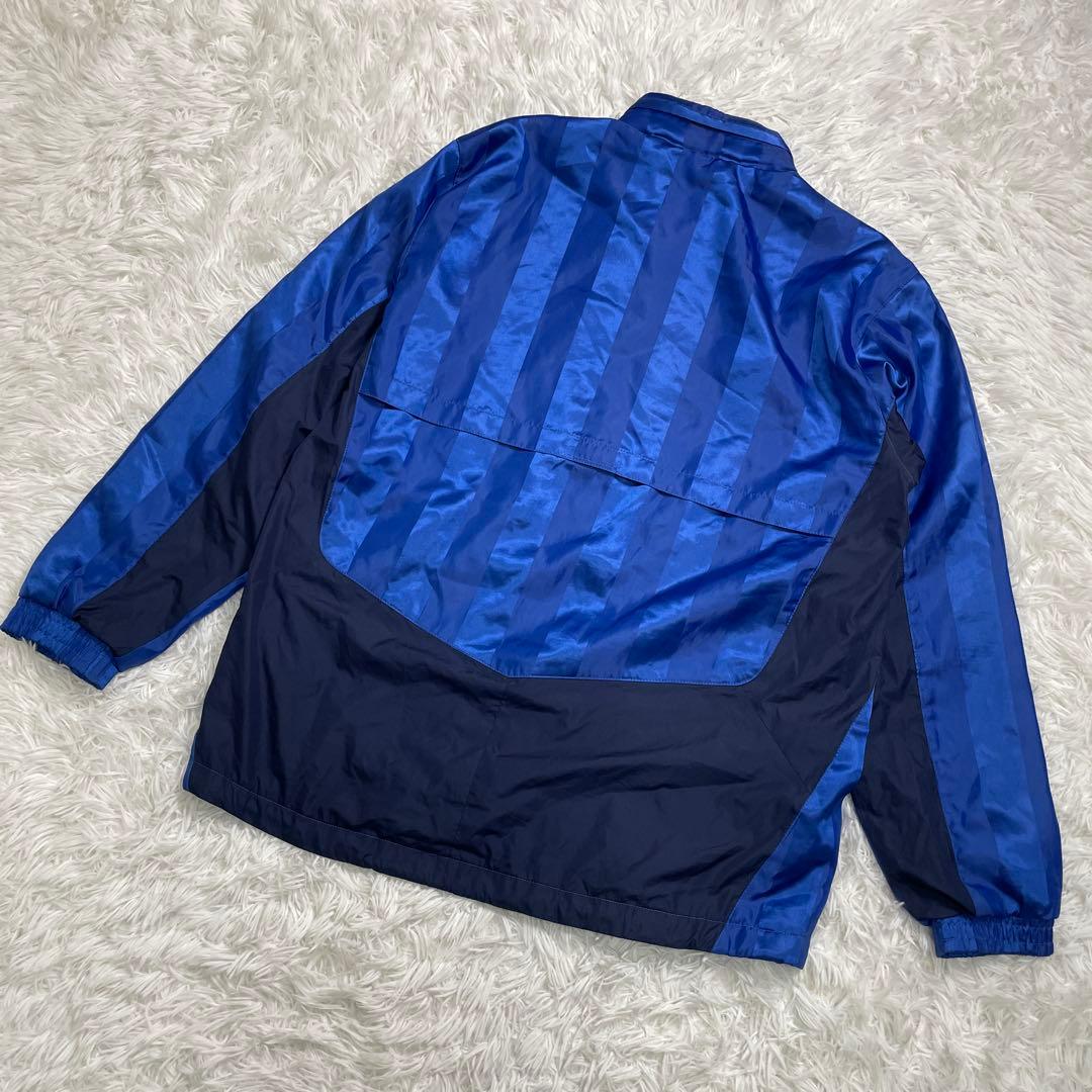 PUMA プーマ　上下セットアップ　青　ストライプ　光沢　スポーツジム　部活