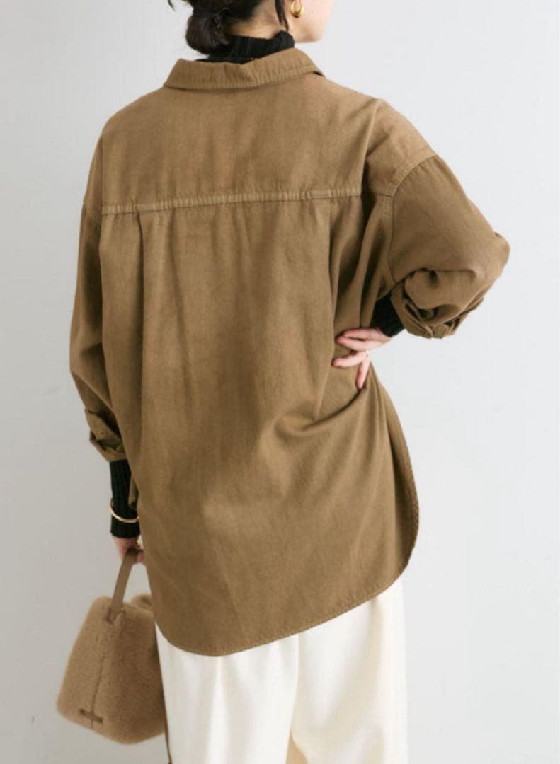 RIVE DROITE【MONN.:.(モン)】ビッグデニムシャツ ブラウン
