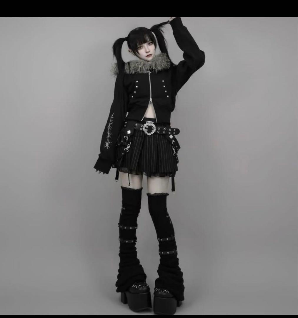 DimMoire ディムモアール 十字の誓いニーハイウォーマー　グレー