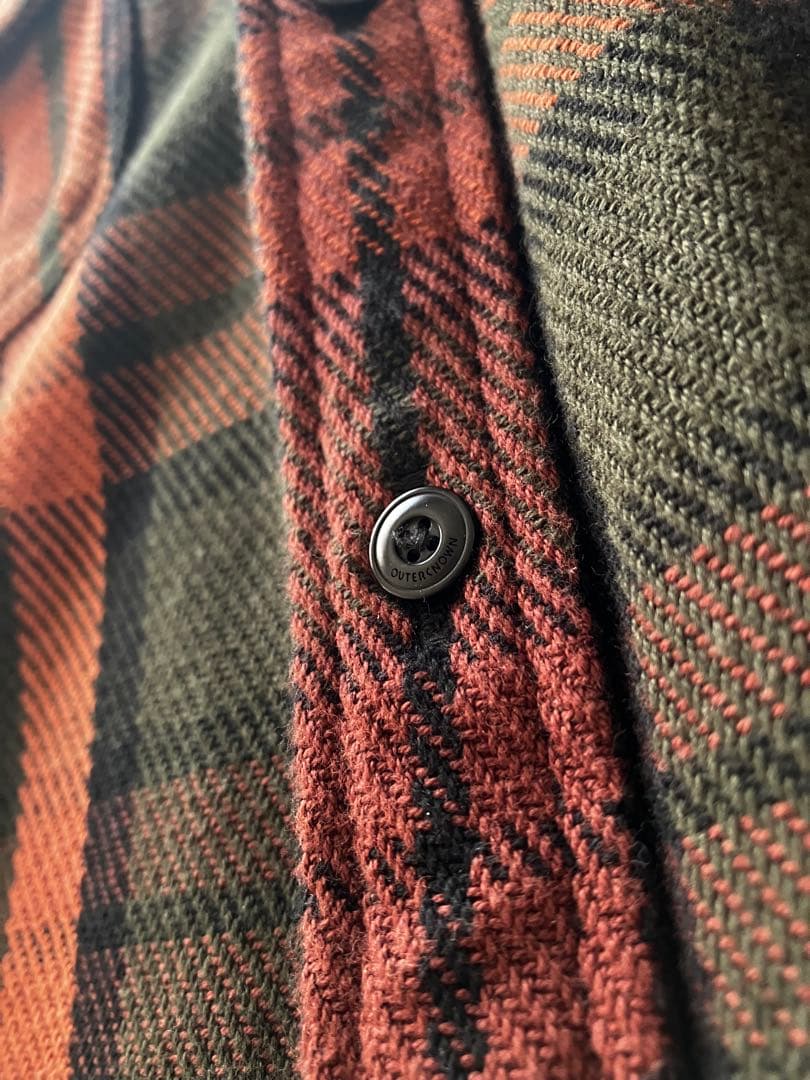 OUTERKNOWN アウターノウン肉厚ブランケットシャツ