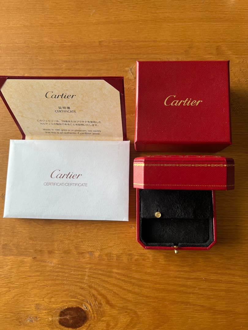 Cartier LOVE YG シングルピアス 証明書付き