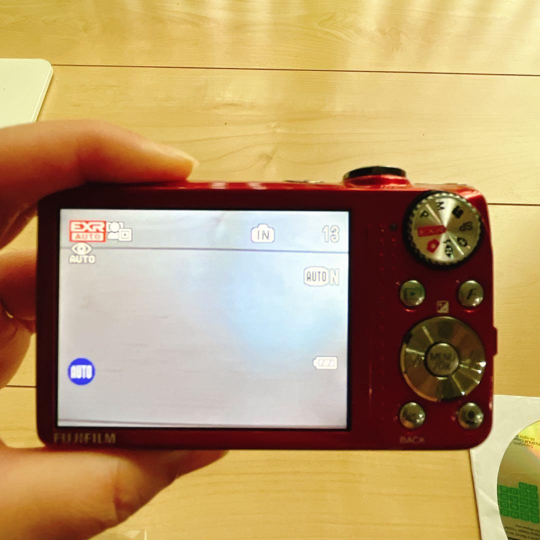 FUJIFILM F80EXR赤 コンパクトデジタルカメラ　防水プロテクター付き