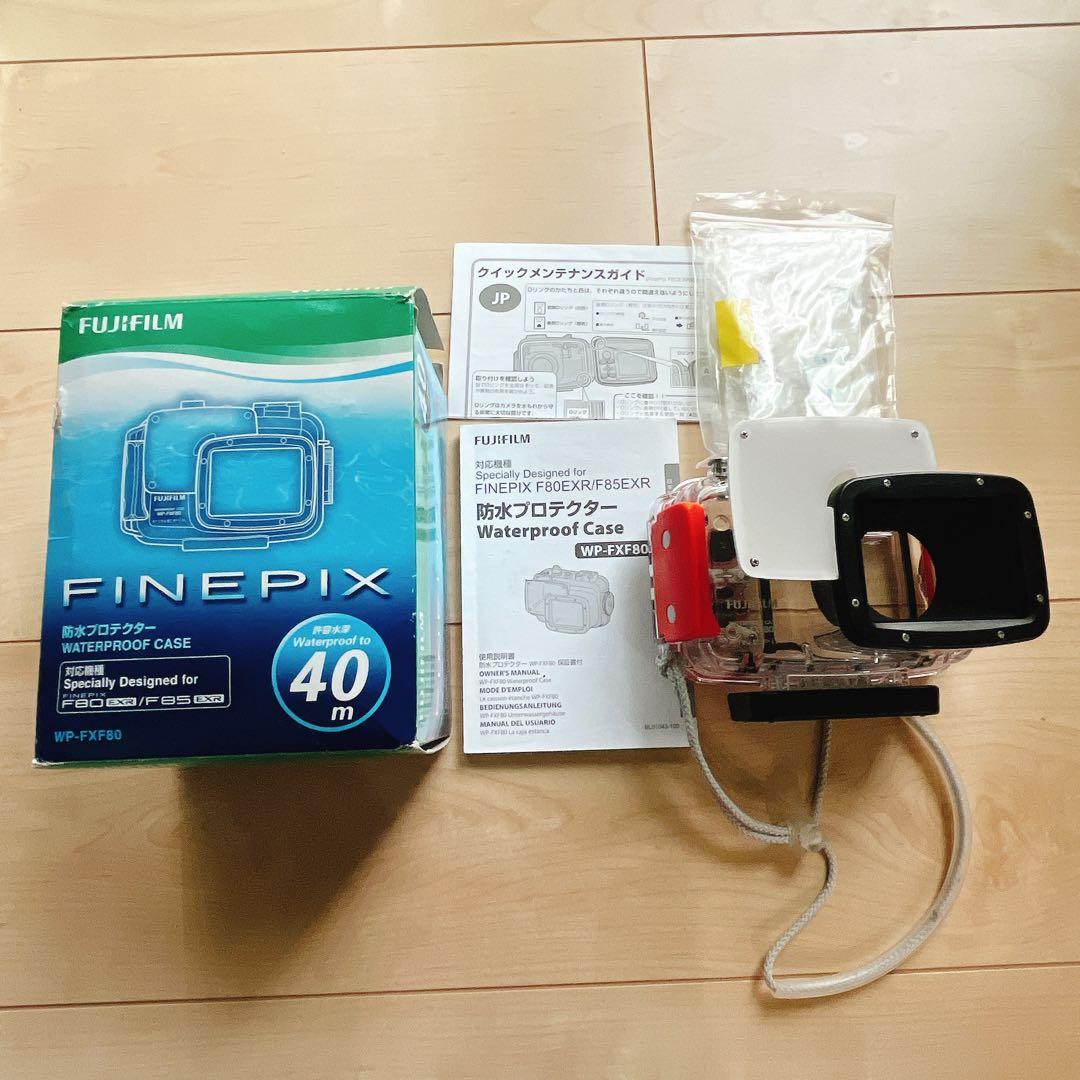 FUJIFILM F80EXR赤 コンパクトデジタルカメラ　防水プロテクター付き