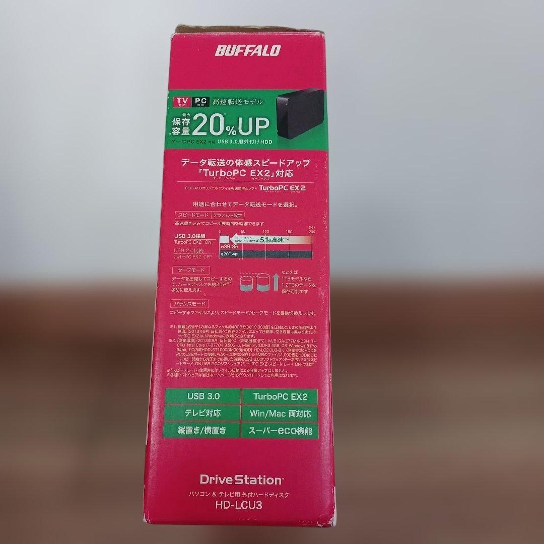 BUFFALO パソコン&テレビ用外付けハードディスクHD-LC3.0U3-BK