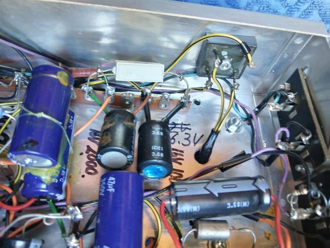 自作 マイク付き NF ステレオプリアンプ動作品の出品です。