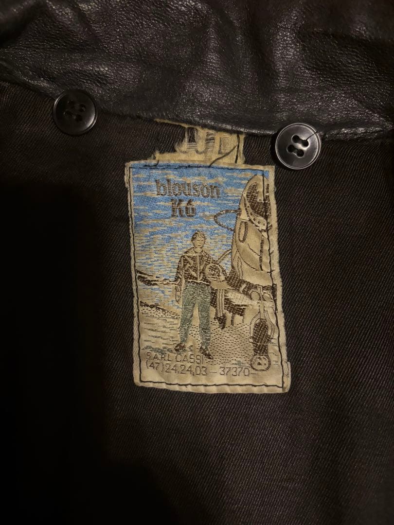 70sフランス軍 実物 ヴィンテージ パイロット レザージャケット