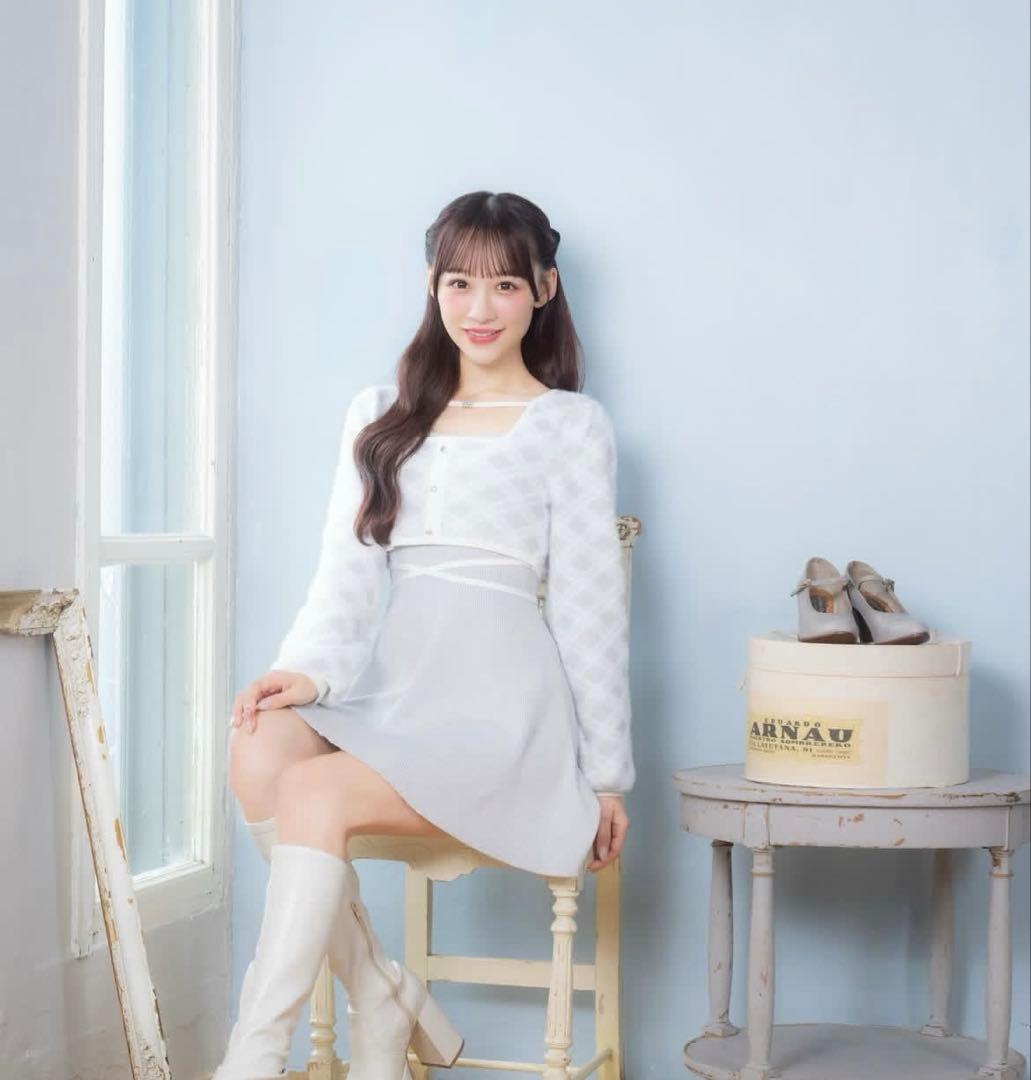 evelyn フレアニットワンピース セットアップ