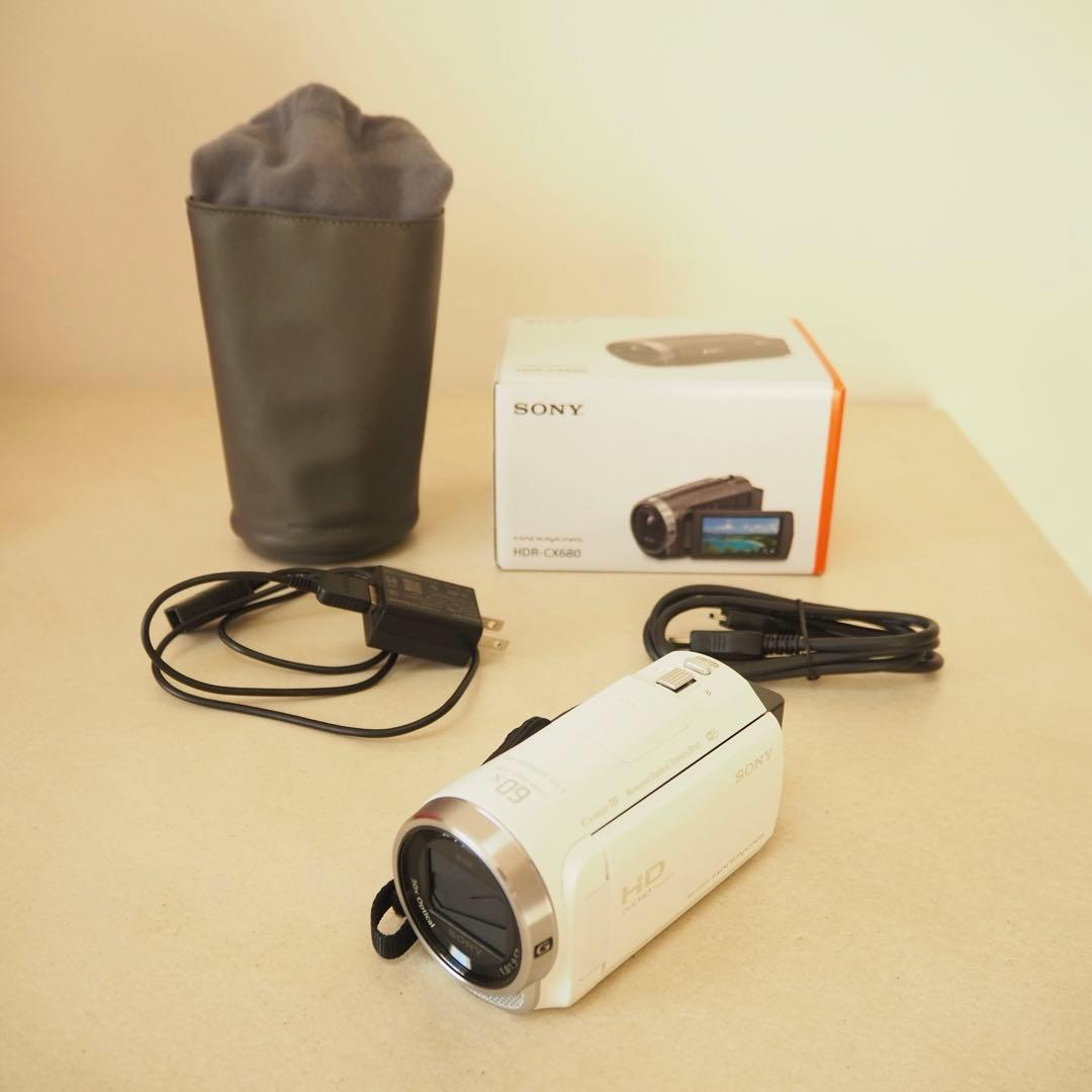 SONY HANDYCAM HDR-CX680 ビデオカメラ 2024年製 白色
