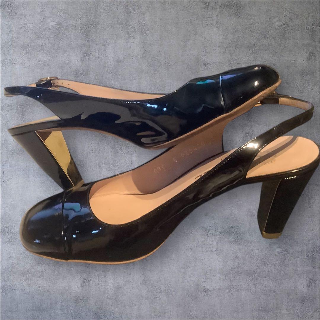 CHANEL エナメルパンプス 黒 美品 SALE‼️