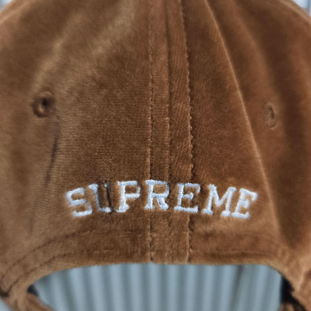 Supreme Velvet S Logo 6-Panel ベルベット Sロゴ茶