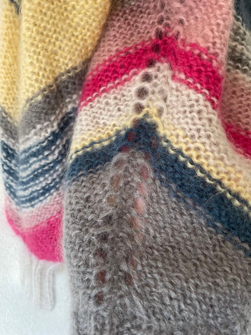 新品未使用 三國万里子 きょうの編みもの掲載 モヘア しましま セーター