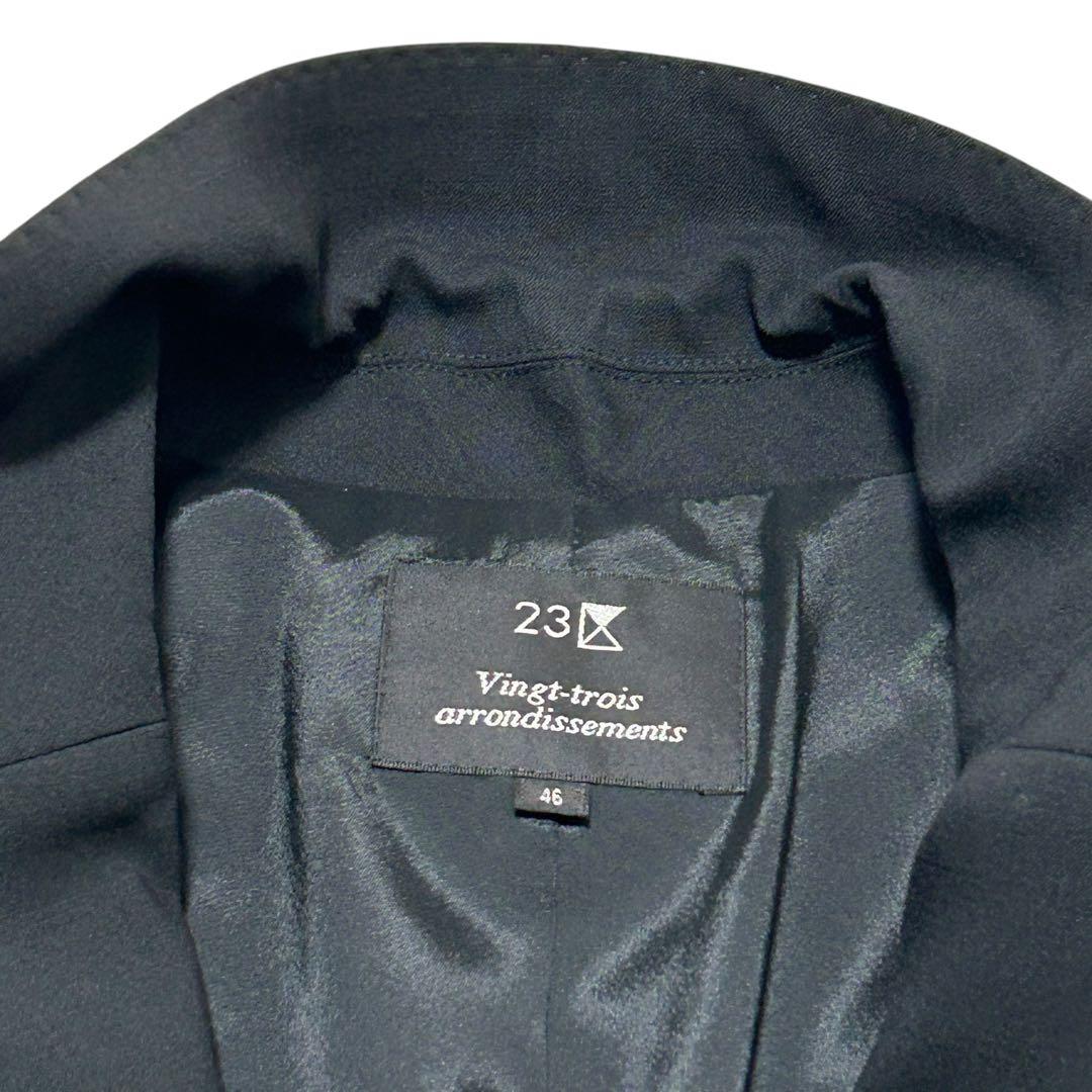 23区 パンツスーツ 46 大きいサイズ ブラック フォーマル ウール