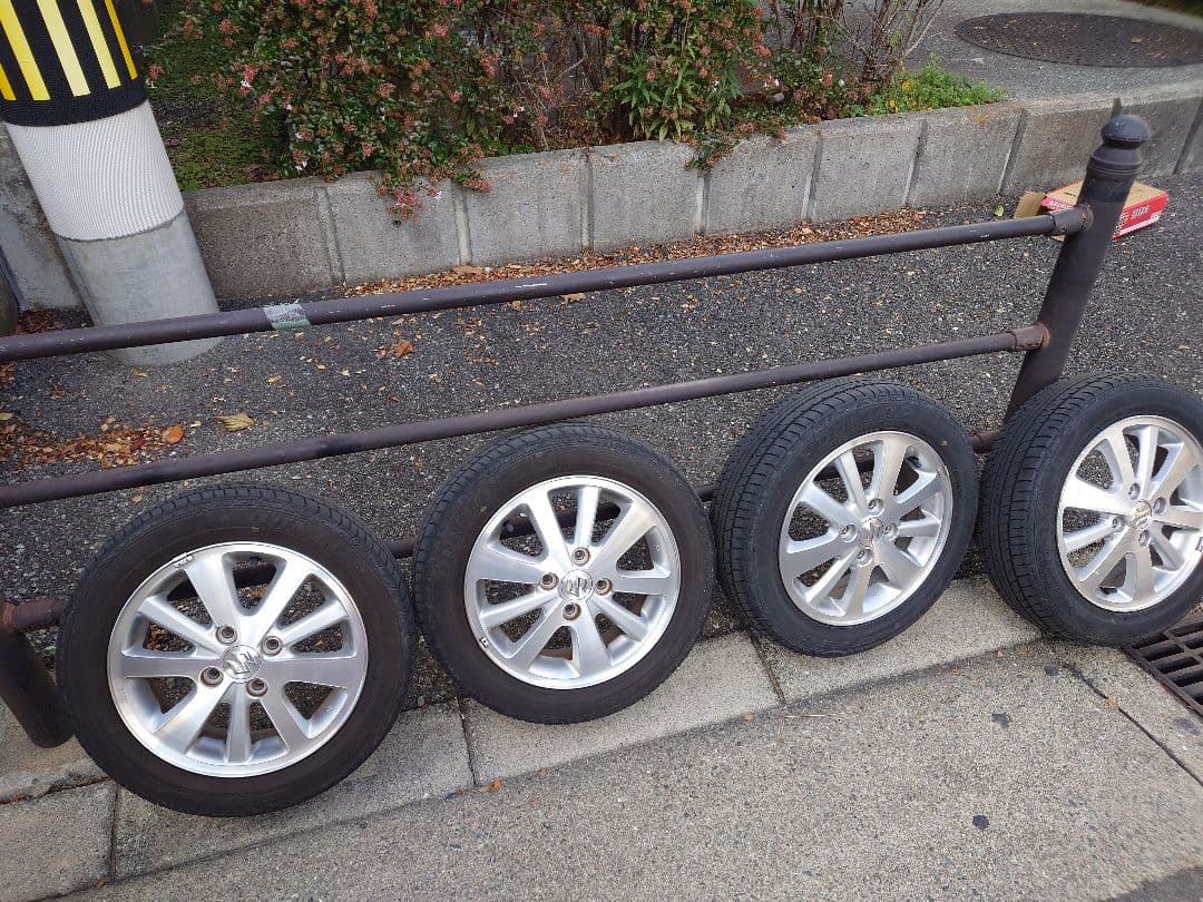 引き取り限定　スズキ　エブリィワゴン　純正　タイヤ　アルミホイール4本セット