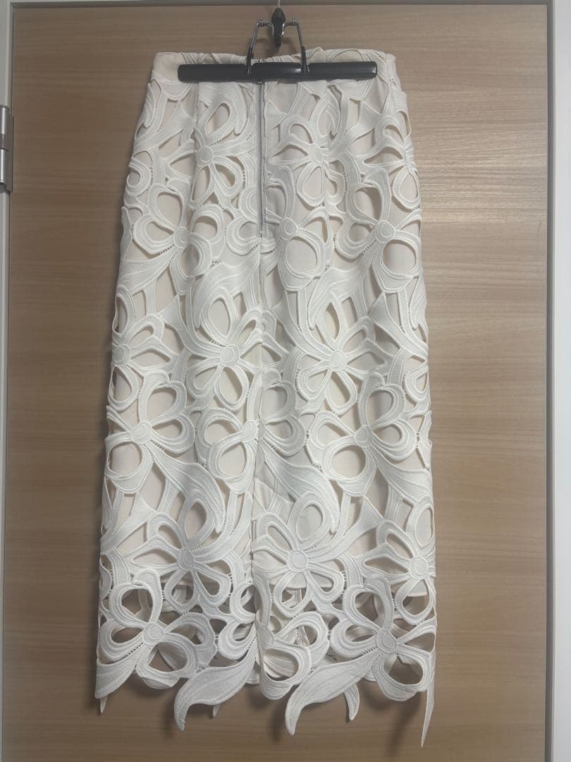CELFORD セルフォード オリジナルリボンレーススカート アイボリー