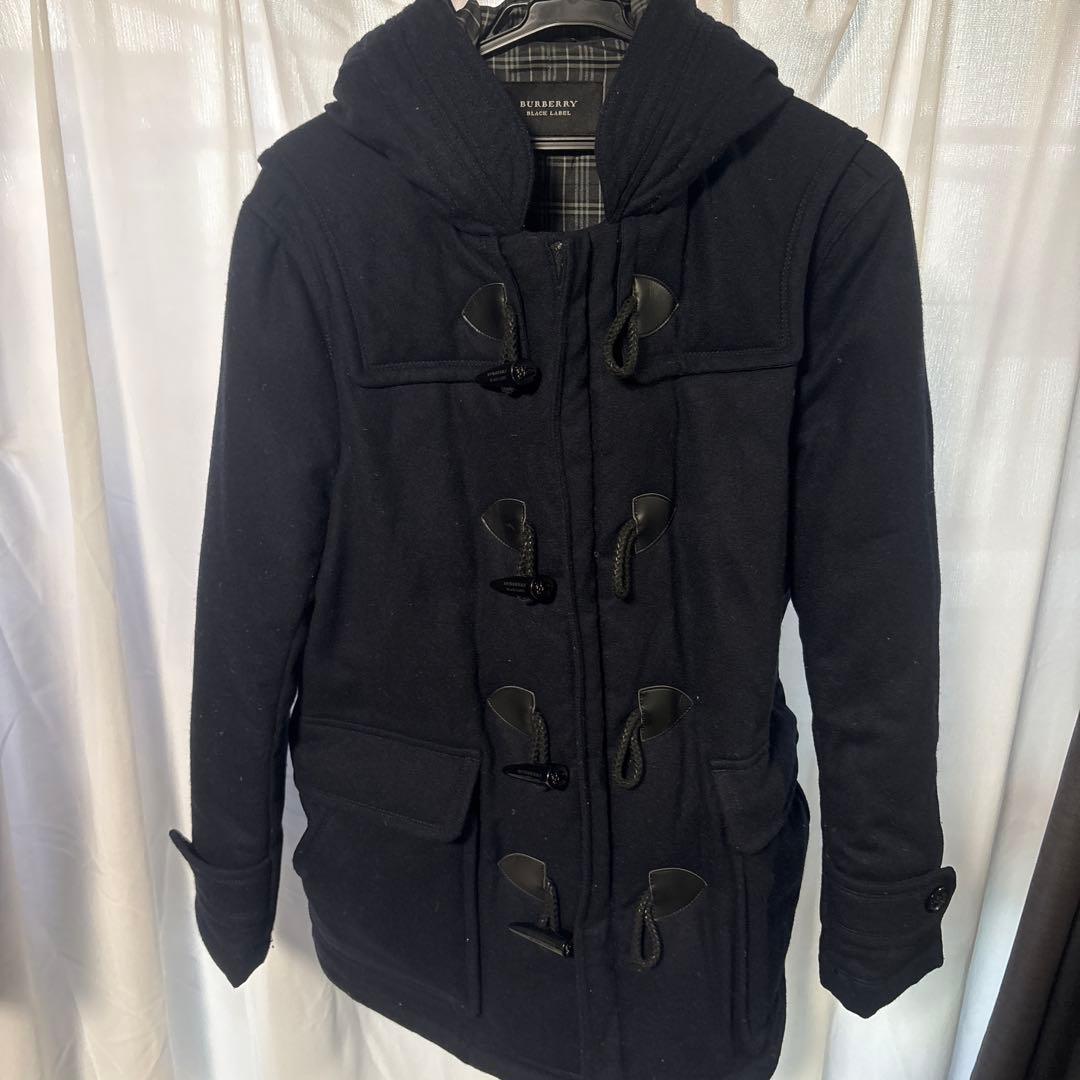 美品✨バーバリー ブラックレーベル ダッフルコート ダウン ノバチェック黒 M